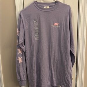 NWT Simply Southern Purple Long Sleeve Shirt size Medium plus free T-shirt